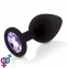 Набір анальних пробок з кристалом Rianne S: Booty Plug Set Black, 2,7 см, 3,5 см, 4,1 см (SO3889) 4