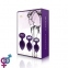Набір анальних пробок з кристалом Rianne S: Booty Plug Set Purple, 2,7 см, 3,5 см, 4,1 см (SO3908) 0