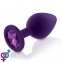 Набір анальних пробок з кристалом Rianne S: Booty Plug Set Purple, 2,7 см, 3,5 см, 4,1 см (SO3908) 3