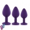 Набір анальних пробок з кристалом Rianne S: Booty Plug Set Purple, 2,7 см, 3,5 см, 4,1 см (SO3908) 2