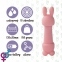 Міні-вібратор FeelzToys Mister Pink Bunny з двома насадками (SO4437) 3