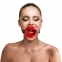 Кляп-расширитель в форме губ на ремешке, натуральная кожа Gag Lips (SO5148) 0