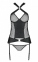 Сетчатый комплект корсет с халтером, съемные подвязки и трусики Amanda Corset black S/M - Passion (SO5319) 3