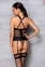 Сетчатый комплект корсет с халтером, съемные подвязки, трусики Amanda Corset black XXL/XXXL-Passion (SO5320) 2