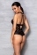 Сітчастий боді з халтером і ритмічним малюнком Hima Body black L/XL - Passion (SO5346) 2
