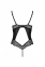 Боді з еко-шкіри та мережива Loona Body black S/M - Passion (SO5356) 4