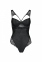 Боді з еко-шкіри та мережива Loona Body black S/M - Passion (SO5356) 3