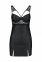 Бэби-долл из эко-кожи и кружева Loona Chemise black XXL/XXXL - Passion (SO5360) 3