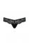 Кружевные трусики-танга с атласным бантиком Naja Thong black L/XL - Passion (SO5364) 3