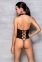 Боді з еко-шкіри з імітацією шнурівки і відкритим доступом Nancy Body black S/M - Passion (SO5371) 2