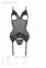 Корсет Passion Кріста Corset black L/XL: з підв'язками і ажурним ліфом, стрінги в комплекті (SO5756) 4