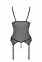 Корсет Passion Christa Corset black XXL/XXXL: с подвязками и ажурным лифом, стринги в комплекте (SO5758) 3