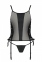Сітчастий корсет з еко-шкіри Passion Malwia Corset black XXL/XXXL: з люверсами та знімними пажами (SO5767) 1