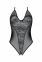 Боді Passion Ursula Body black S/M, з ажурним декором і відкритим кроком (SO5830) 1