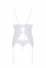 Корсет Passion Ursula Corset white XXL/XXXL, з пажами, трусики з ажурним декором і відкритим кроком (SO5840) 1