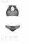 Комплект Passion URSULA SET black XXL/XXXL: бра, трусики з ажурним декором і відкритим кроком (SO5843) 3