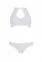 Комплект Passion URSULA SET white S/M: бра, трусики з ажурним декором і відкритим кроком (SO5845) 1