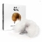 Металева анальна пробка з хвостом з натурального хутра Art of Sex size M White fox (SO6184) 3
