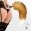 Силіконова анальна пробка з хвостом з натурального хутра Art of Sex size M Foxy fox (SO6188) 3