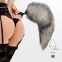Силіконова анальна пробка з хвостом з натурального хутра Art of Sex size M Artctic fox (SO6189) 2