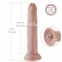 Реалістичний фалоімітатор для секс-машин Hismith 7.5″ Flexible Silicone Dildo, система KlicLok (SO6203) 5