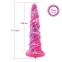 Фантазійний фалоімітатор 10.12″ для секс-машин Hismith Silicone Dildo rose Monster Series, система KlicLok(SO6215) 0