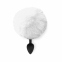 Силиконовая анальная пробка М Art of Sex - Silicone Butt plug Rabbit Tail, Белый (SO6695) 0