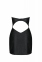 Мінісукня з екошкіри CELINE CHEMISE black 6XL/7XL — Passion: шнурівка, трусики в комплекті (SO7062) 2