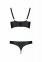 Комплект з екошкіри з люверсами та ремінцями Malwia Bikini black 6XL/7XL — Passion, бра та трусики (SO7097) 2