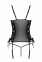 Сітчастий корсет з екошкіри, з люверсами та знімними пажами Malwia Corset black 4XL/5XL — Passion (SO7098) 2