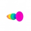 Анальная пробка Wooomy Hiperloo Silicone Rainbow Plug M (SO7435) 0