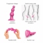 Насадка для страпона Strap-On-Me Dildo Plug Beads Framboise Metallic XXL (SO8990) 1