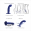 Насадка для страпона с двойной точечной пульсацией Strap-On-Me TAPPING DILDO WAVE - NIGHT BLUE (SO9621) 2