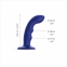 Насадка для страпона с двойной точечной пульсацией Strap-On-Me TAPPING DILDO WAVE - NIGHT BLUE (SO9621) 1