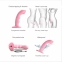 Насадка для страпона с двойной точечной пульсацией Strap-On-Me TAPPING DILDO WAVE - CORAL PINK (SO9622) 1