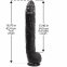 Фаллоимитатор Doc Johnson Dick Rambone Cock Black (в ПЭ пакете!), 42x6 см (SO4555) 0