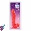 Фаллоимитатор Doc Johnson Jelly Jewels - Cock and Balls with Suction Cup, 16х5,5 см, красный 0