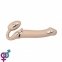 Безремневой страпон Strap-On-Me VIBRATING Flesh M (SO3355) 5