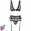 Комплект Obsessive Emperita set три елем L/XL чорний (410525) 1