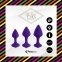 Набір силіконових анальних пробок FeelzToys - Bibi Butt Plug Set 3 pcs Purple (SO5064) 4