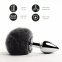 Анальная пробка FeelzToys - Bunny Tails Butt Plug Black (SO5063) 0