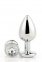 Анальная пробка с камнем GLEAMING LOVE SILVER PLUG MEDIUM (DT21786) 2