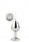 Анальная пробка с камнем GLEAMING LOVE SILVER PLUG MEDIUM (DT21786) 4