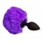 Анальна пробка з помпоном Зайчик Silicone, PURPLE S (820178) 0
