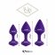 Набір силіконових анальних пробок FeelzToys - Bibi Butt Plug Set 3 pcs Purple (SO5064) 5