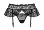 Пояс для панчіх чорний Obsessive 830-GAR-1 garter belt S/M (410878) 0