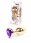 Анальна пробка з фіолетовим каменем, серце Jewellery (BS64043) 0