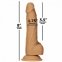Фаллоимитатор реалистичный, на присоске, с вибропулей Naked Addiction бежевый (NA88022) 2