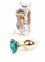 Анальна пробка S із зеленим каменем Boss of toys Jewellery (BS64042) 0
