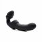 Жіночий вібрострапон Slim Rider Ribbed Vibrating Silicone Strapless Strap On, чорний (AF840) 0